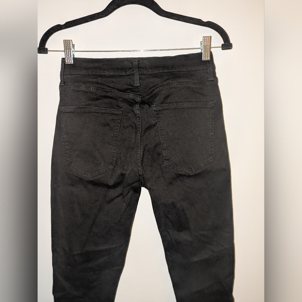 Agolde Sophie Crop High Waist Rise Skinny Jean Black Size 28 Stretchy Comfy $158 - Picture 7 of 8